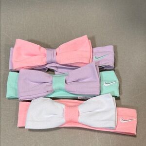 Nike Kids Bow Headbands in Pink, Lavender, Mint, White